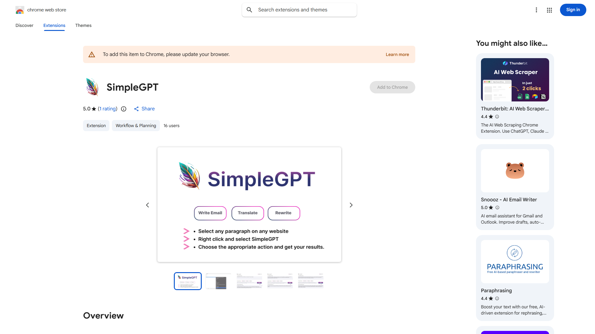 AI-powered Chrome Extension