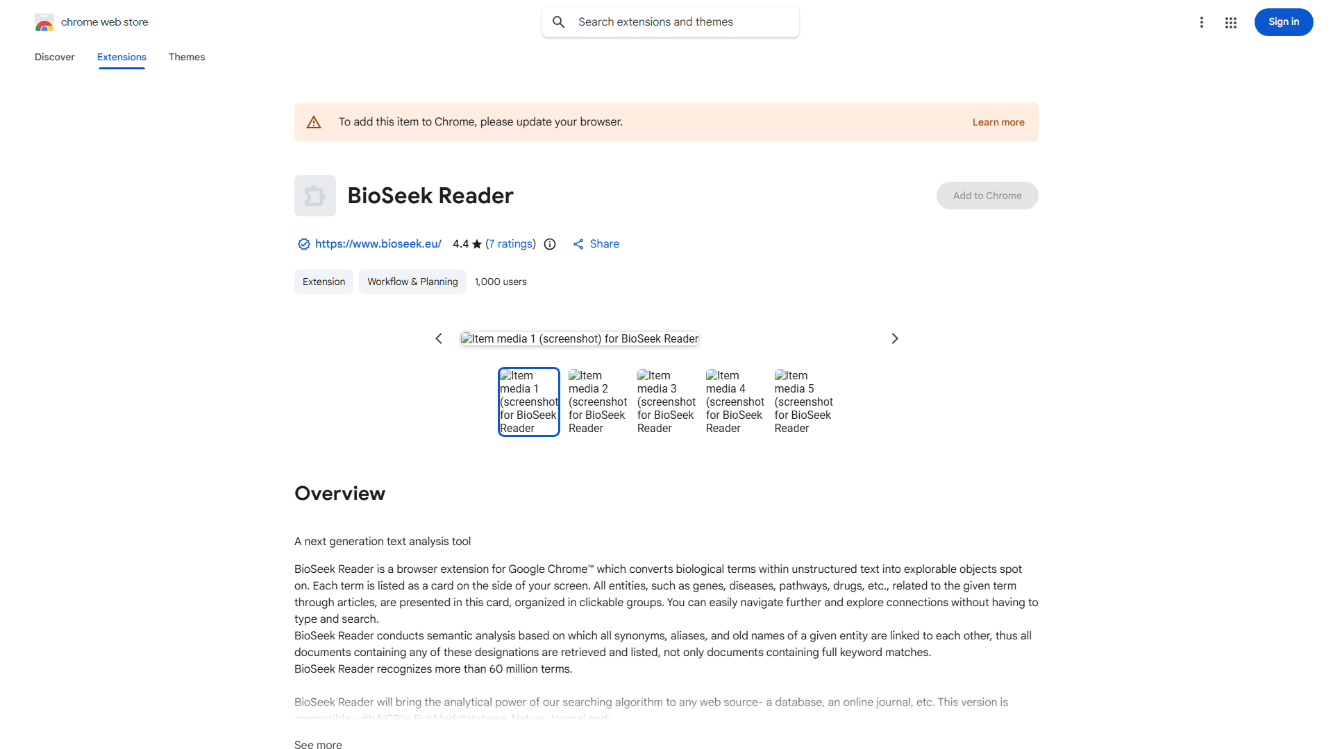 BioSeek Reader