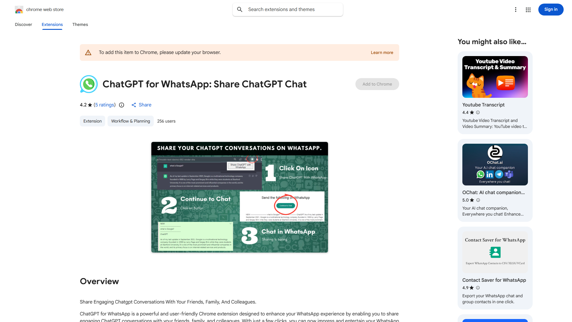 ChatGPT for WhatsApp
