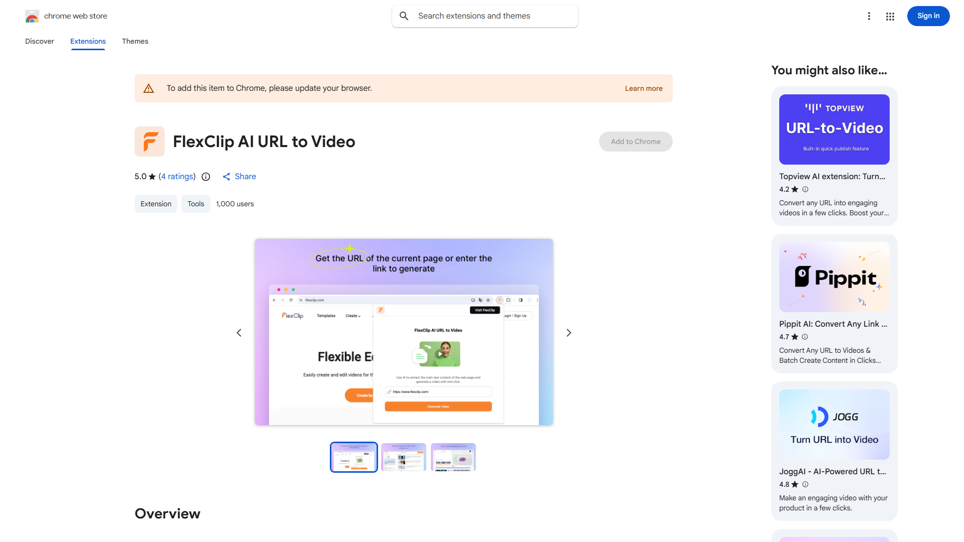 FlexClip AI URL to Video