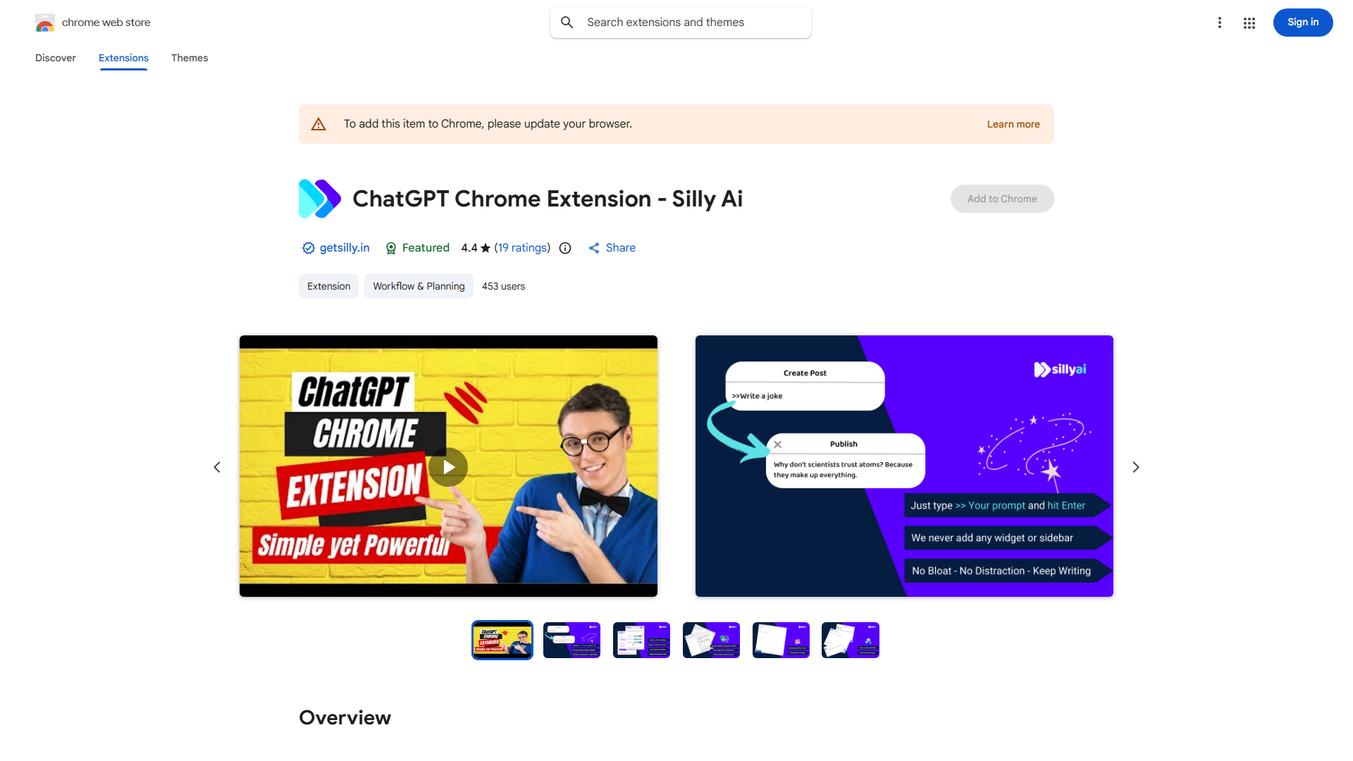 Silly AI's ChatGPT Chrome Extension