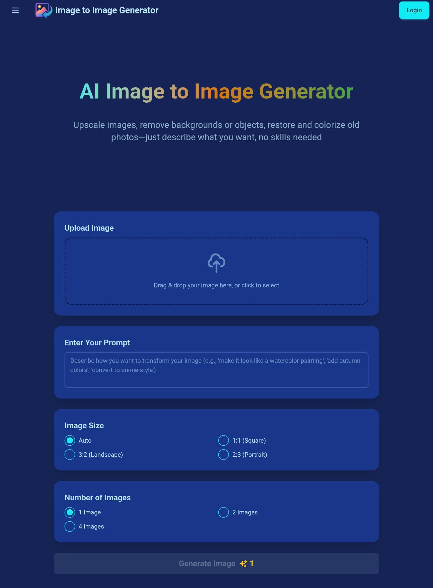 AI Image to Image Generator