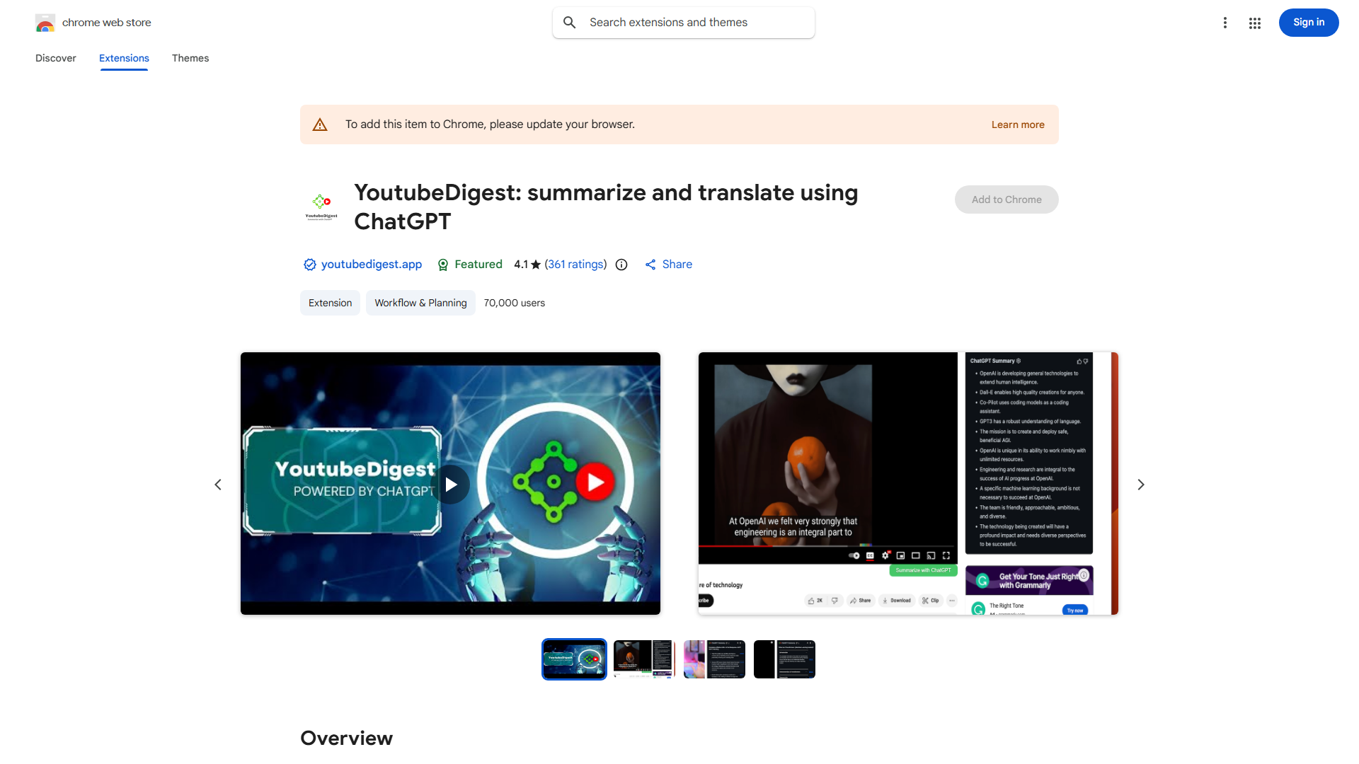 YoutubeDigest