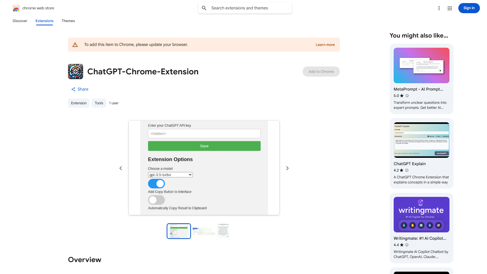ChatGPT API Code Review Extension