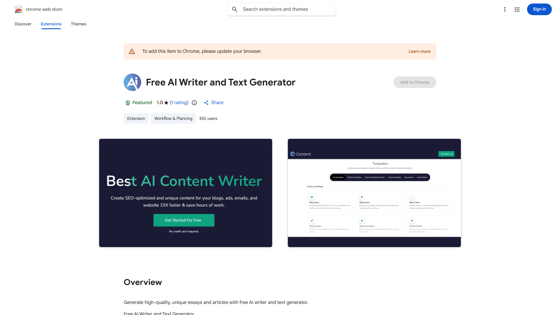 Free AI Writer and Text Generator