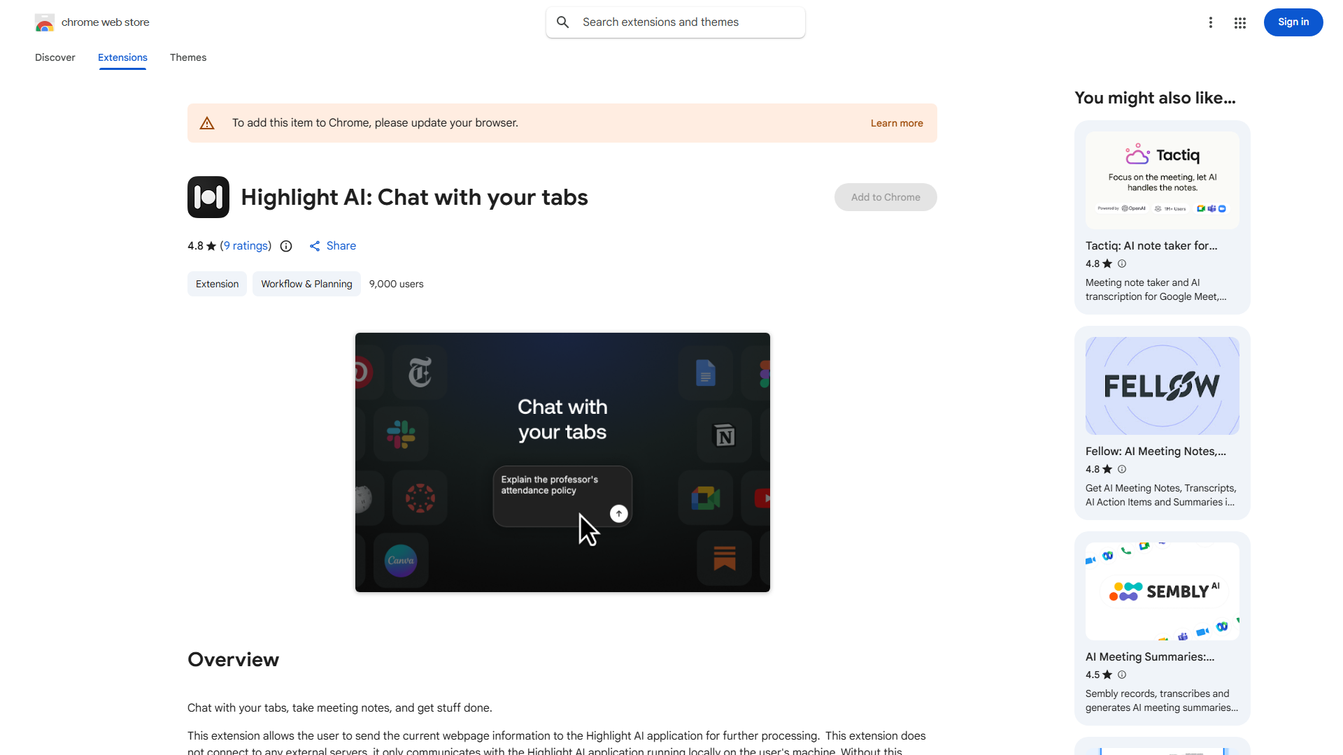 Highlight AI Extension