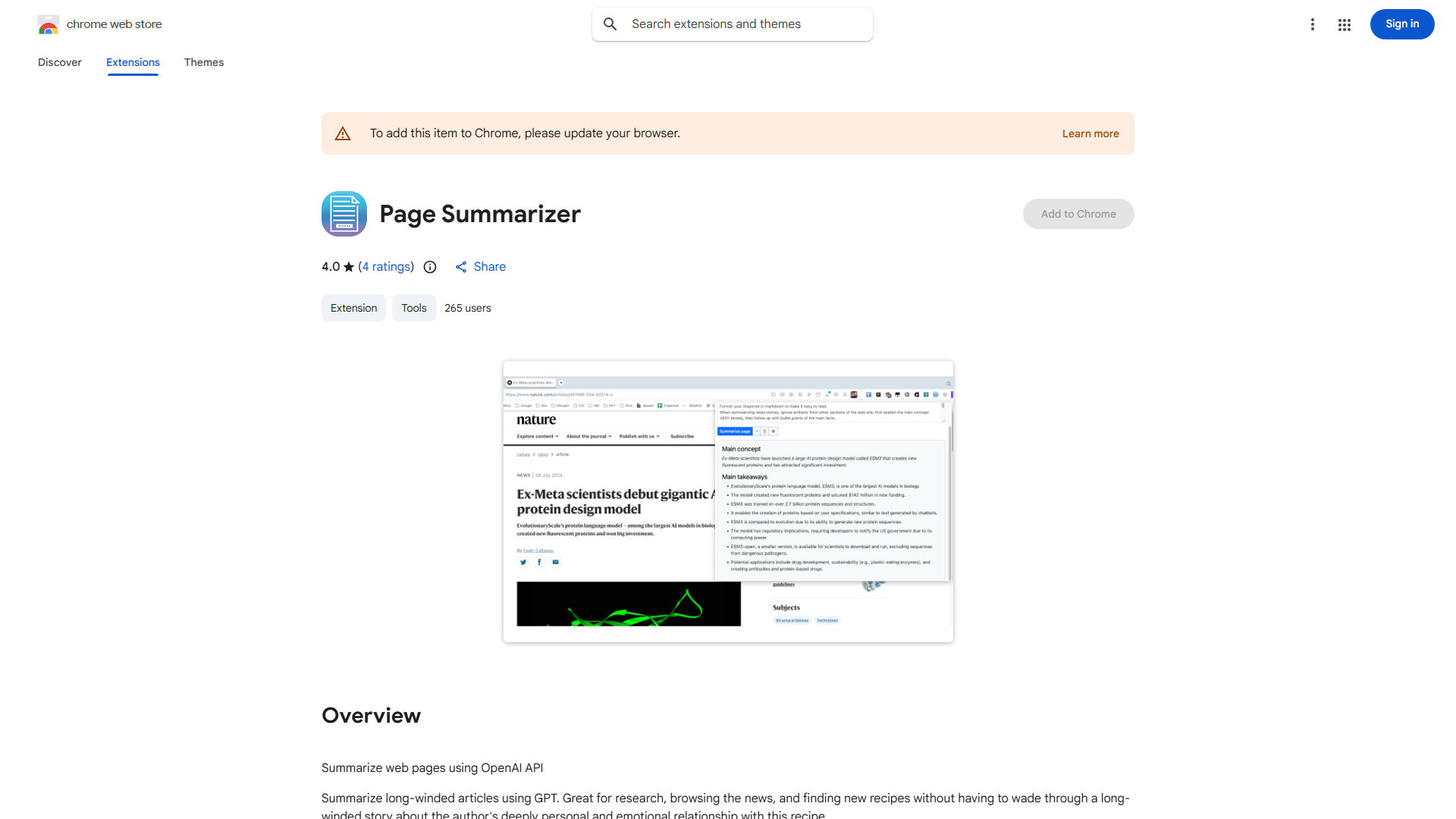 Page Summarizer
