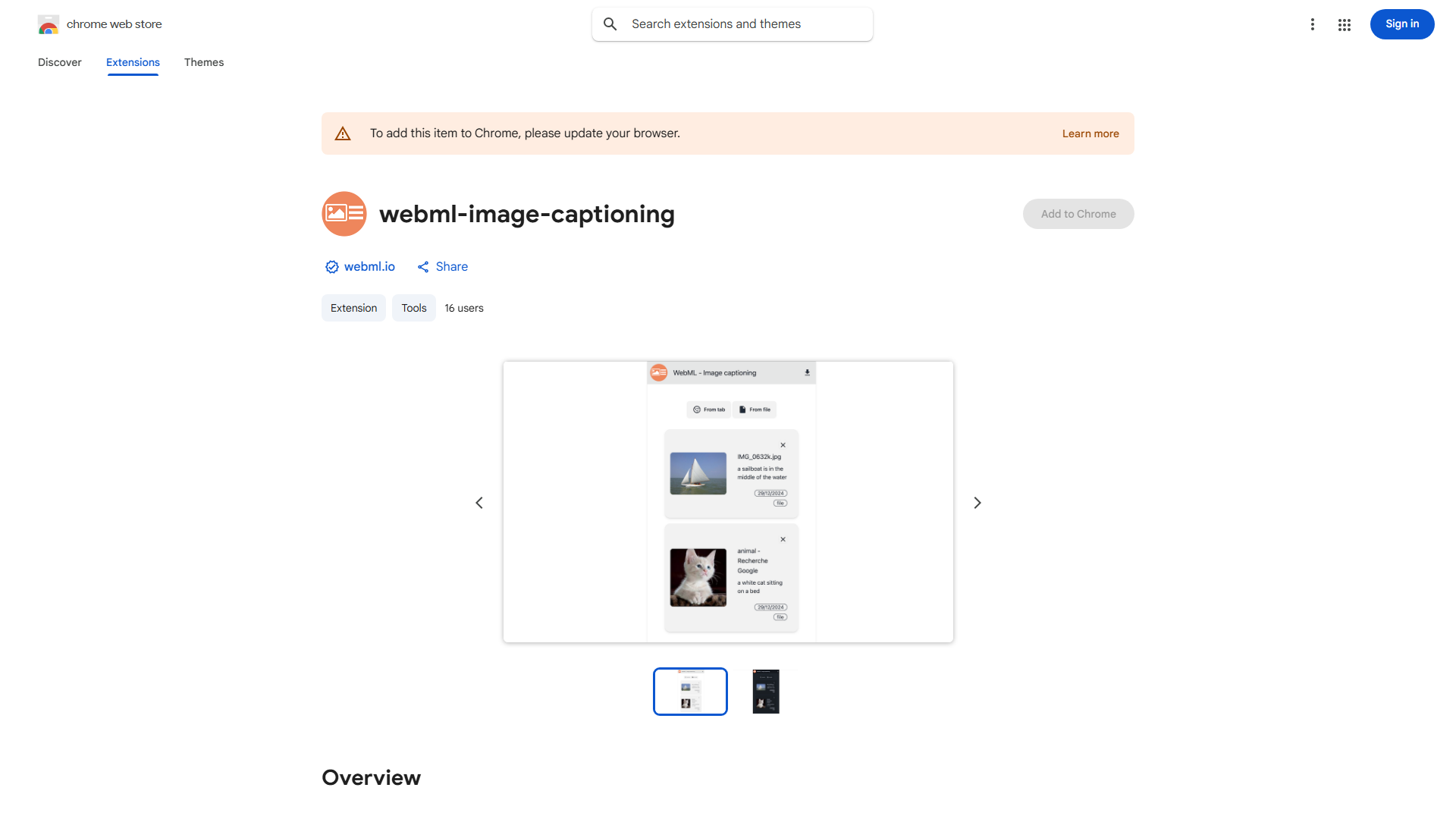 Image Captioning Chrome Extension