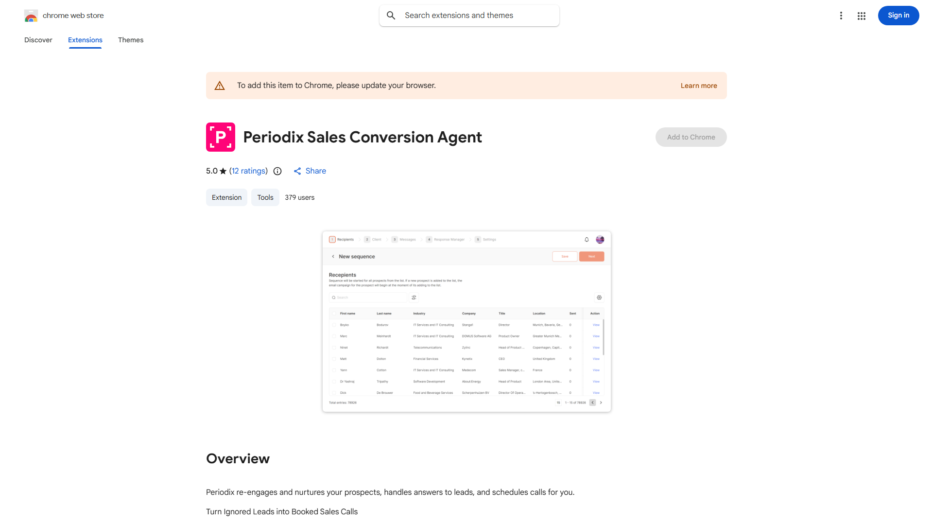 Periodix Web Extension