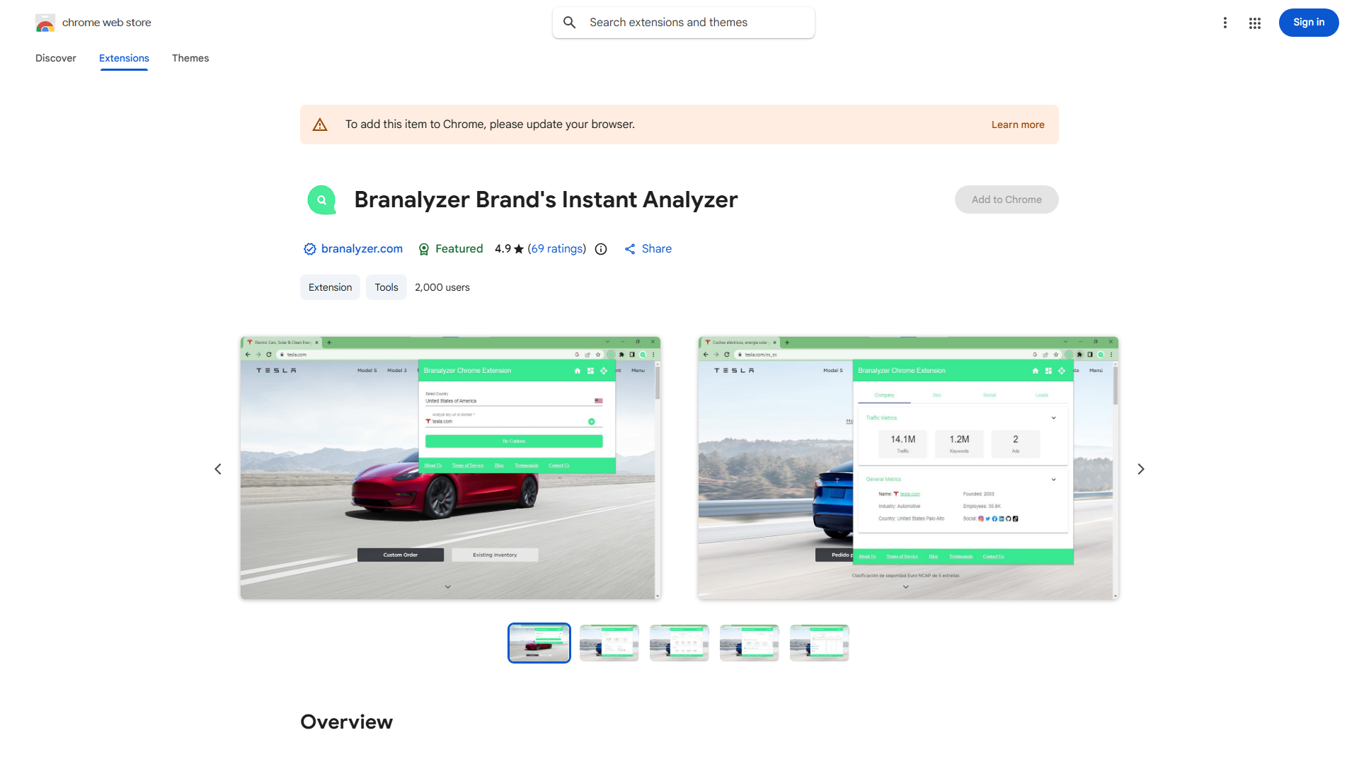 Branalyzer Brand's Instant Analyzer