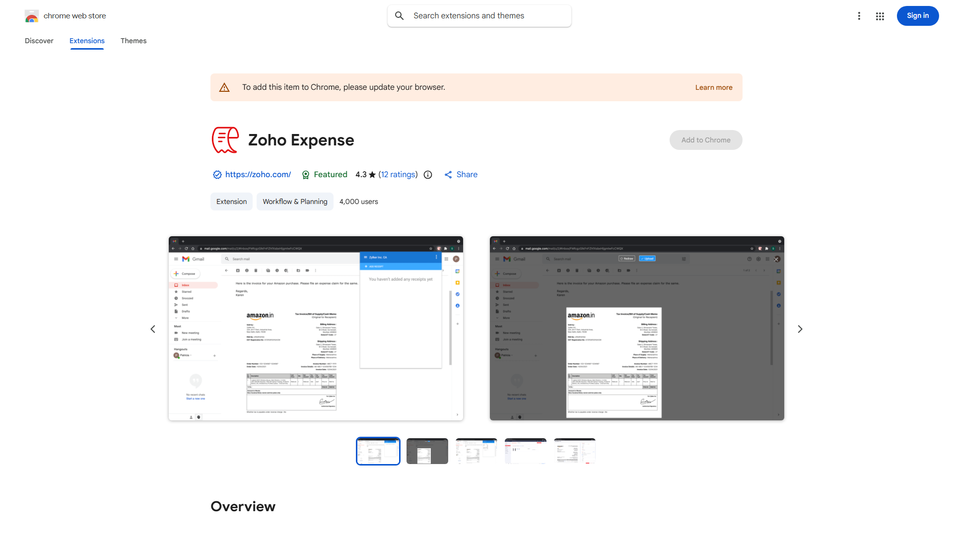 Zoho Expense