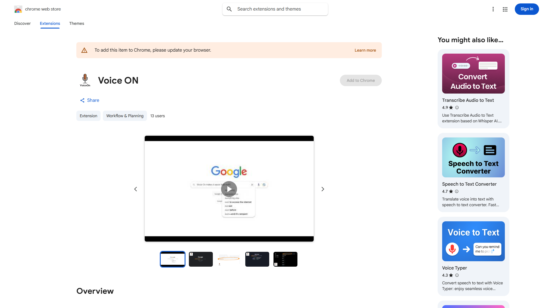 Voice Typing Extension